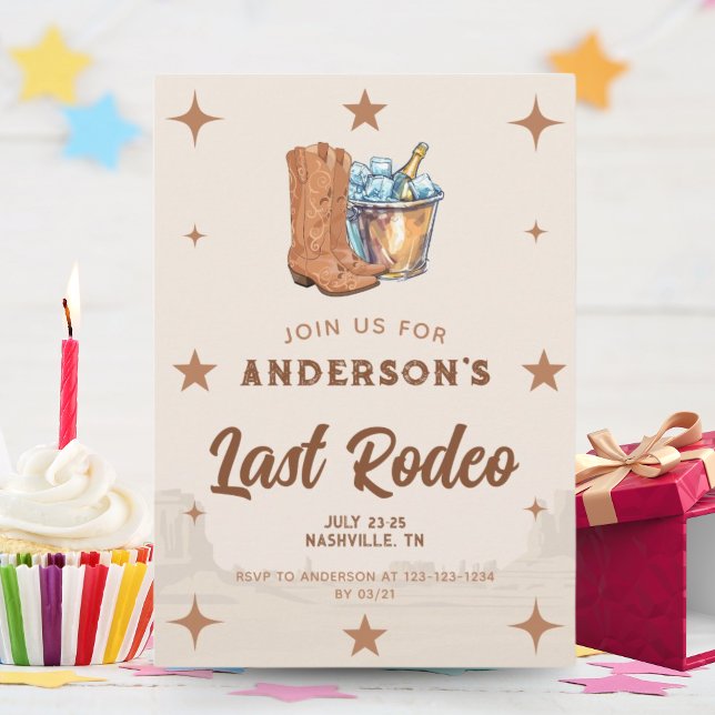 Western Last Rodeo Bachelorette Party Invitation (Creator Uploaded)