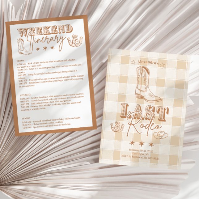 Western Last Rodeo Bachelorette Party Invitation (Creator Uploaded)