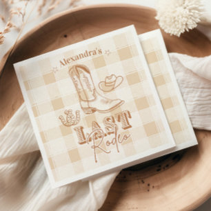 Western Last Rodeo Bachelorette Party Napkins