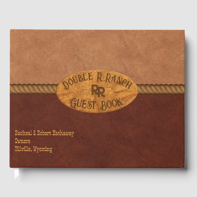 Western Leather and Rope Guest Book (Front)