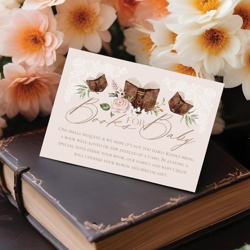 Western Leather Books Baby Shower Books for Baby  Enclosure Card