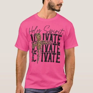 Western Leopard Holy spirit activate Jesus Cross C T-Shirt