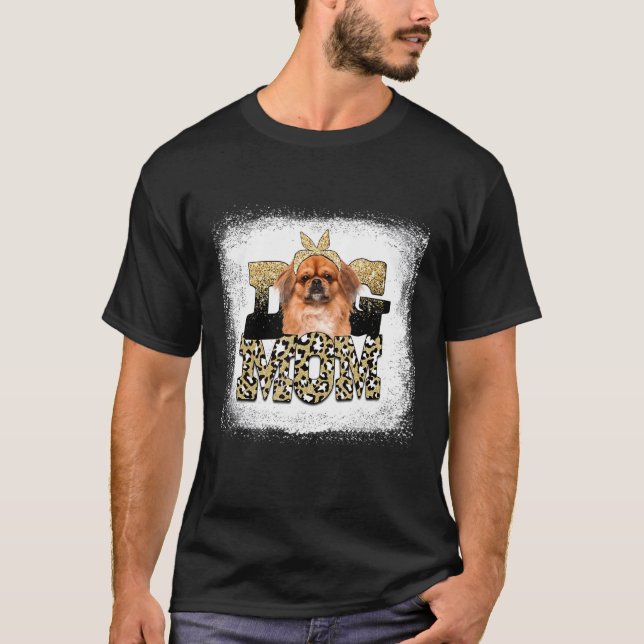 Western Leopard Pekingese Mom Mother's Day T-Shirt (Front)