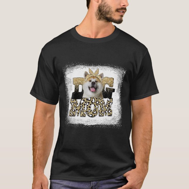 Western Leopard Shiba Inu Mom Mother's Day T-Shirt (Front)