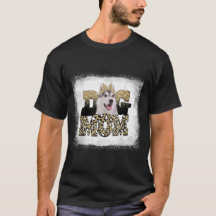 Western Leopard Siberian Husky Mom Mother Day T-Shirt