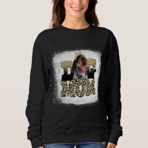 Western Leopard Wirehaired Pointing Griffon Mom Mo Sweatshirt