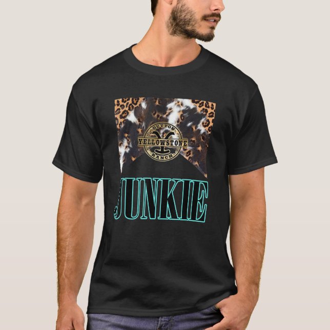 Western Leopard Yellowstone Junkie T-Shirt (Front)