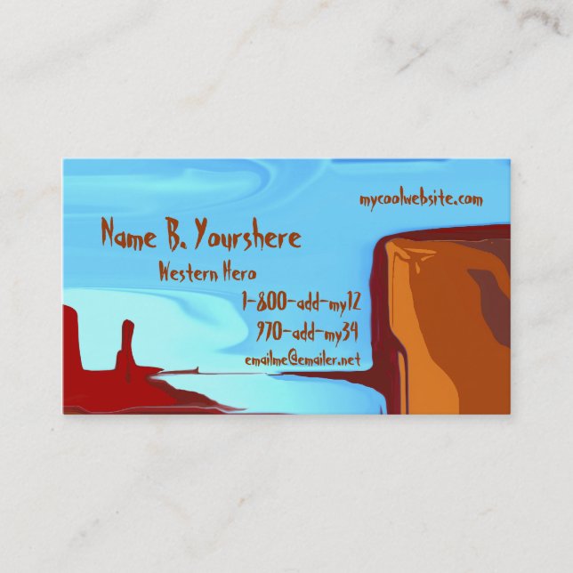 Western Life Color Business Card (Front)