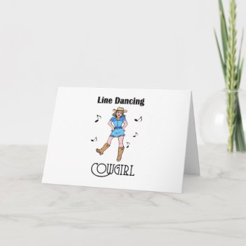 Western "line Dancing Cowgirl" Card by BootsandSpurs at Zazzle