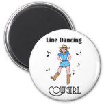 Western &quot;line Dancing Cowgirl&quot; Magnet at Zazzle