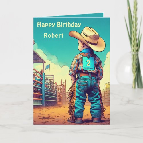 Western Little Cowboy 2nd Birthday Rodeo Custom