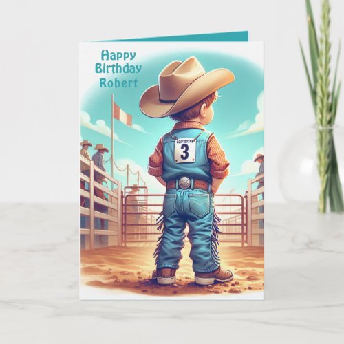 Western Little Cowboy 3rd Birthday Rodeo Custom  