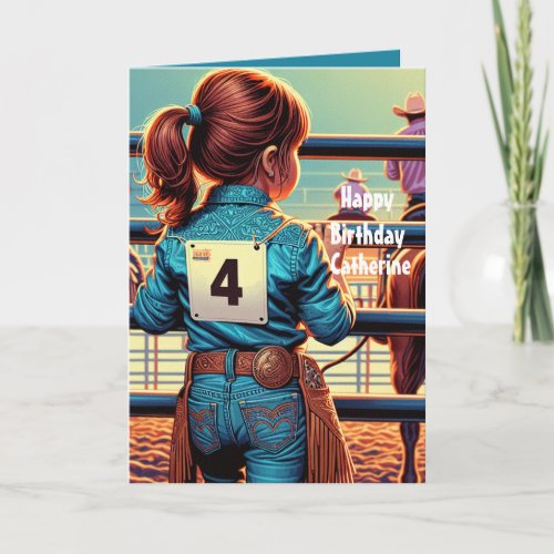 Western Little Cowgirl 4th Birthday Rodeo Custom