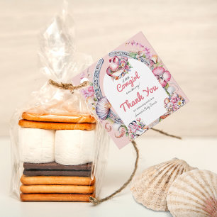 Western Little Cowgirl Pink Coastal Baby Shower Favor Tags