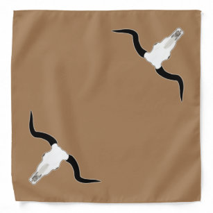 Western Longhorn Cattle Skull Bandana