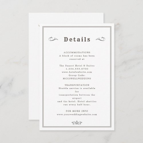 Western longhorn wedding details card