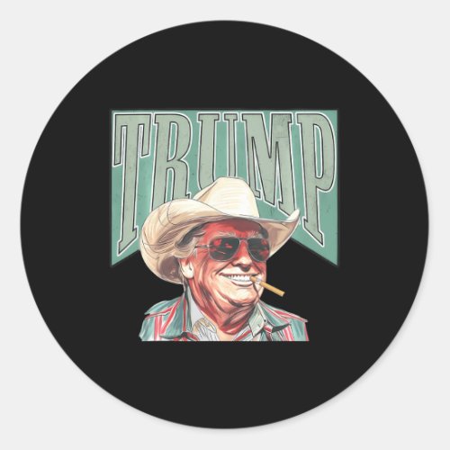 Western Make America Great Trump Daddy 1  Classic Round Sticker