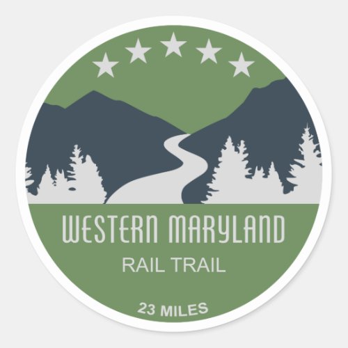 Western Maryland Rail Trail Classic Round Sticker