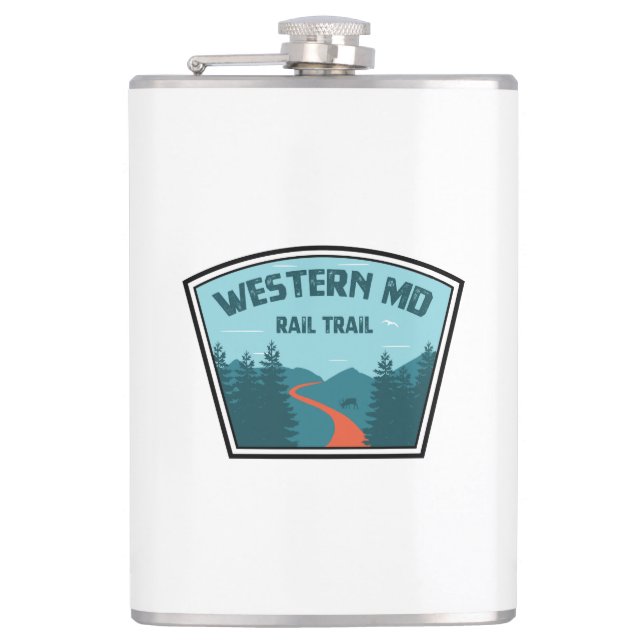 Western Maryland Rail Trail Flask (Front)