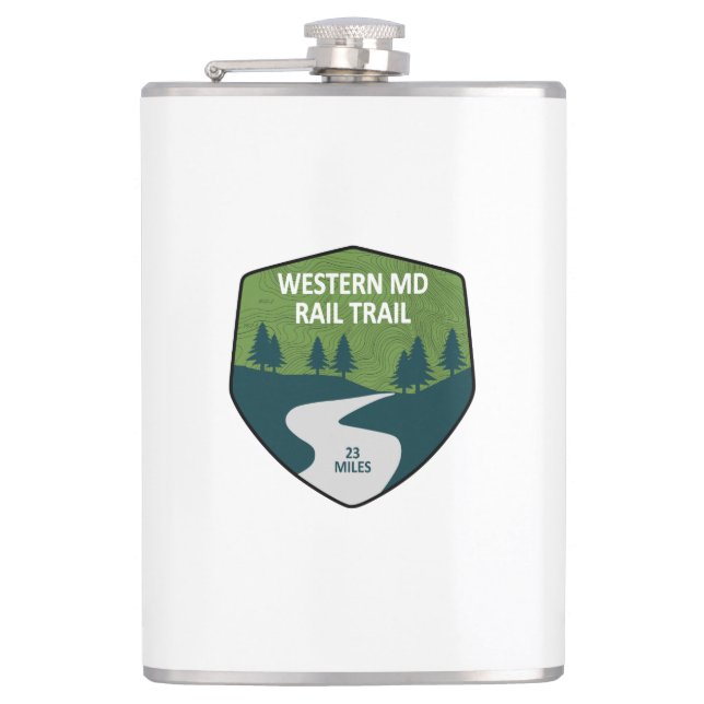 Western Maryland Rail Trail Flask (Front)