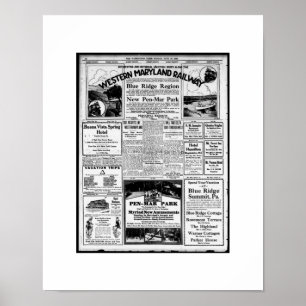 Western Maryland Railway Tourism Reprint Poster