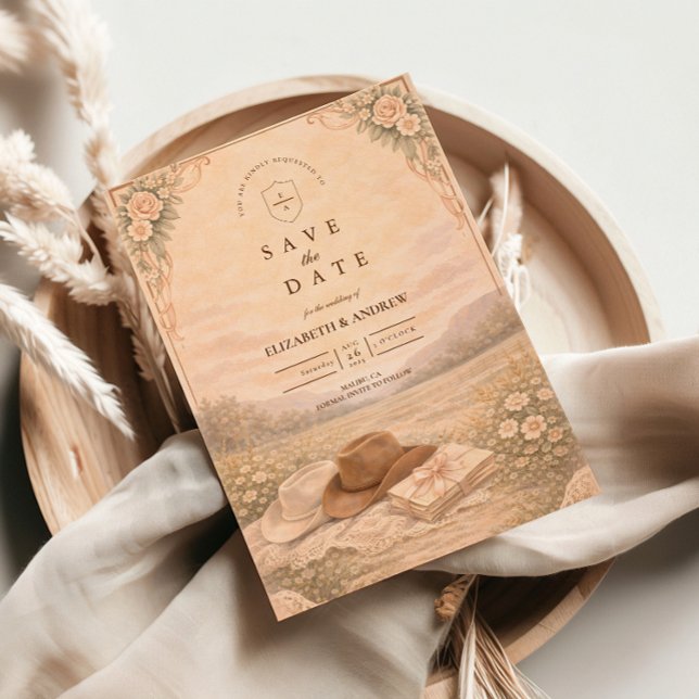 Western Meadow Keepsake Wedding Save The Date (Creator Uploaded)