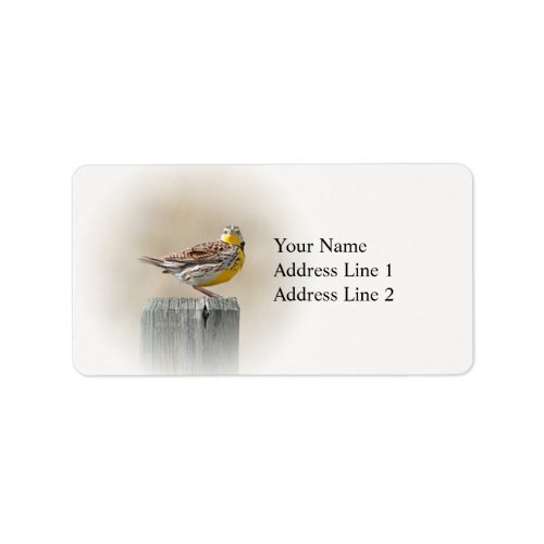 Western Meadowlark Address Label