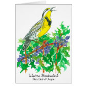 Western Meadowlark Bird Oregon Grape (Front)