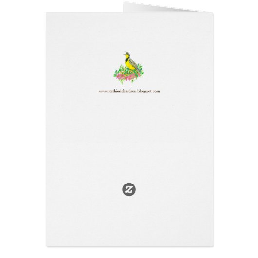 Western Meadowlark Bitterroot Montana Hello (Back)