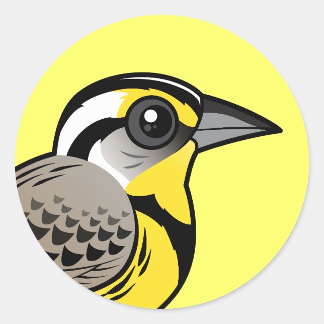 Western Meadowlark Classic Round Sticker (Front)