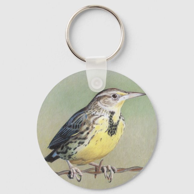 Western Meadowlark Keychain (Front)