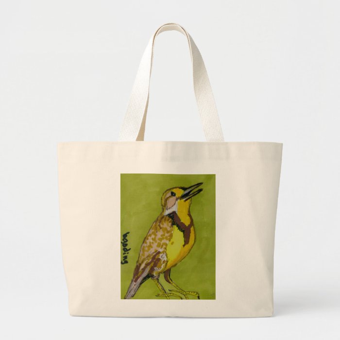 Western Meadowlark Native to Idaho Canvas Bags