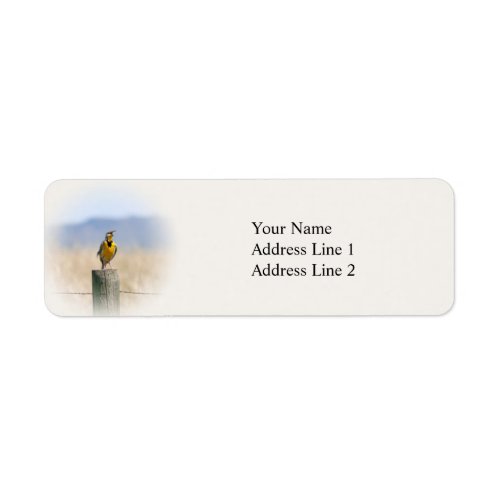 Western Meadowlark Return Address Label