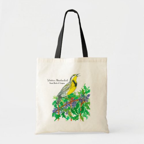 Western Meadowlark State Bird of Oregon Tote Bag