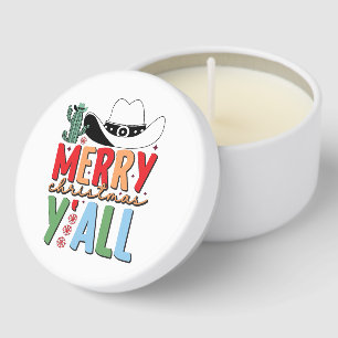 Western Merry Christmas Mini Candle Favors