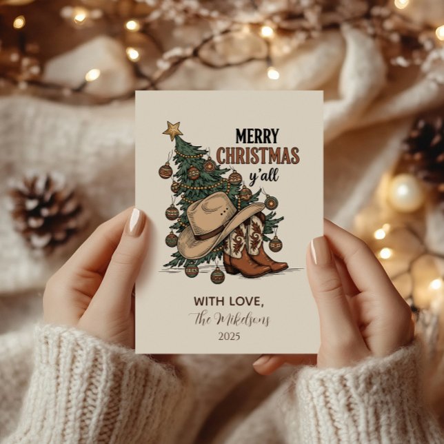 Western Merry Christmas Y’all Holiday Card (Creator Uploaded)