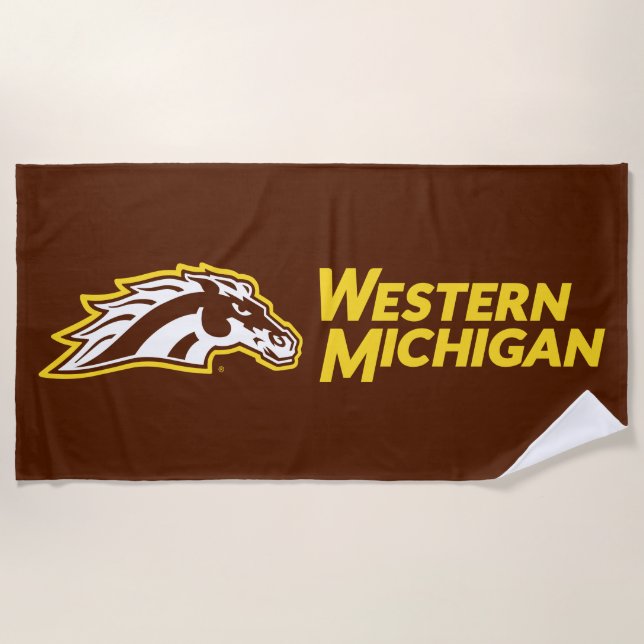 Western Michigan Broncos Beach Towel (Front)