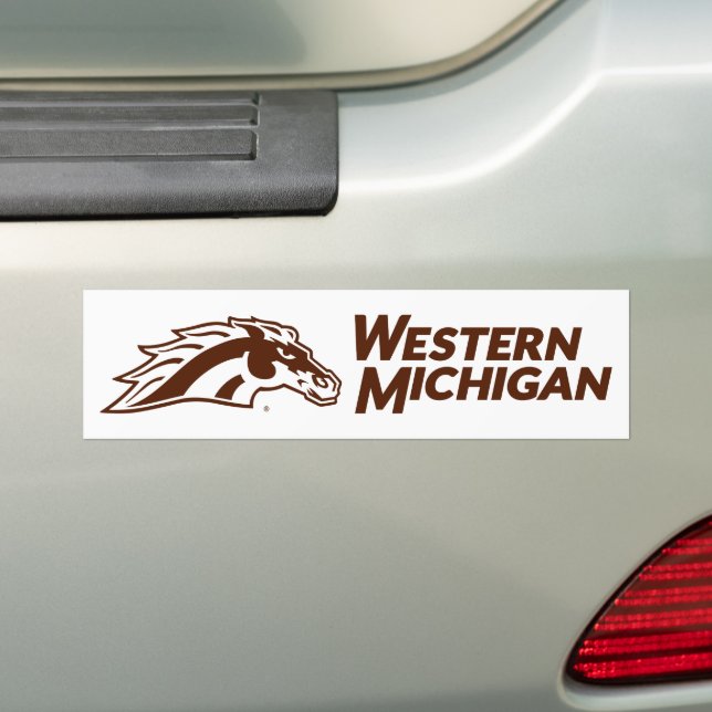 Western Michigan Broncos Bumper Sticker (On Car)