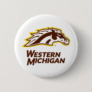 Western Michigan Broncos Button