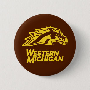Western Michigan Broncos Button