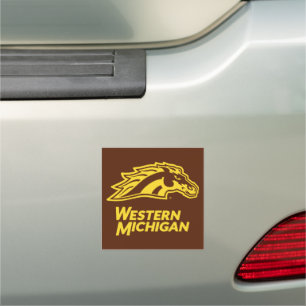 Western Michigan   Broncos Car Magnet