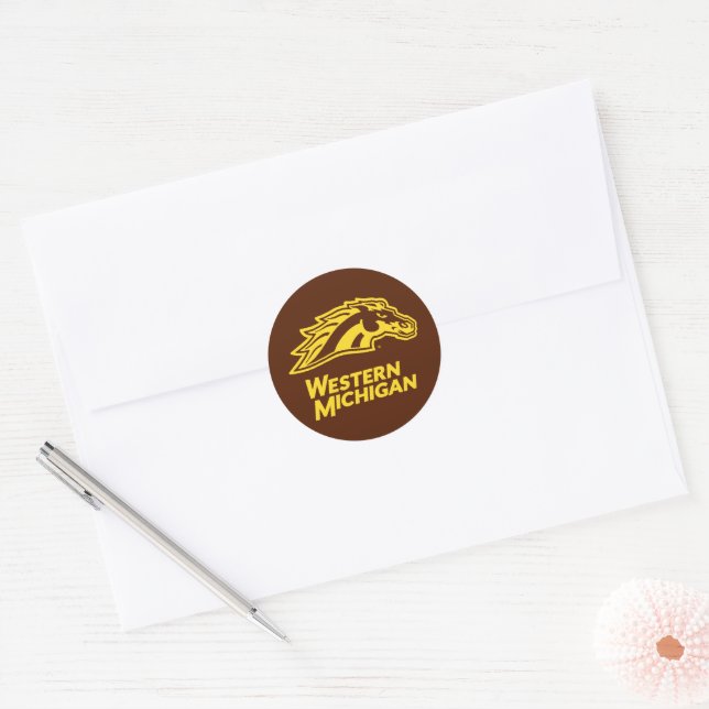 Western Michigan | Broncos Classic Round Sticker (Envelope)