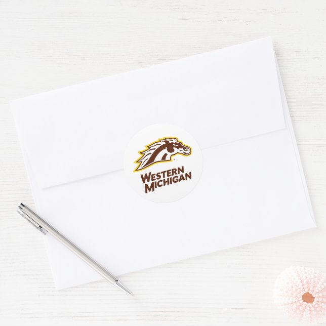 Western Michigan | Broncos Classic Round Sticker (Envelope)