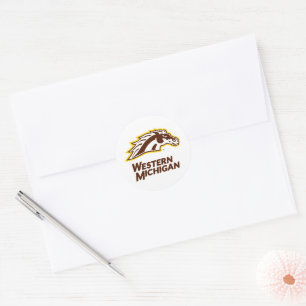 Western Michigan   Broncos Classic Round Sticker