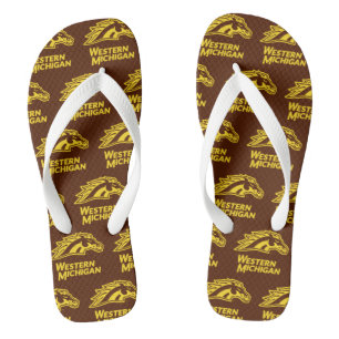 Western Michigan   Broncos Flip Flops