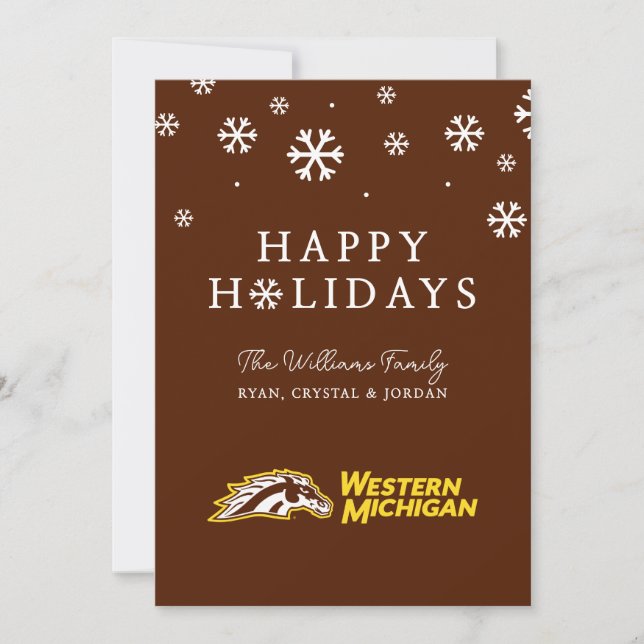Western Michigan Broncos Holiday Card (Front)