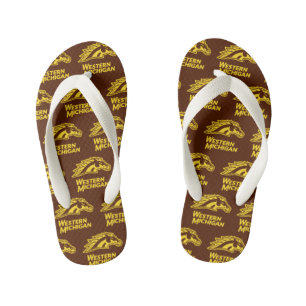 Western Michigan   Broncos Kid's Flip Flops