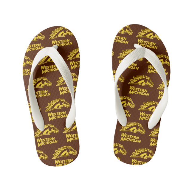 Western Michigan | Broncos Kid's Flip Flops (Footbed)