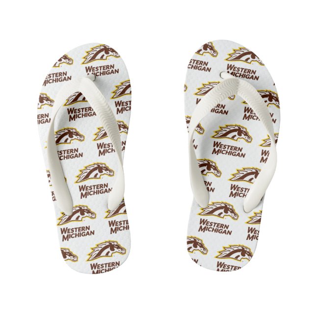 Western Michigan | Broncos Kid's Flip Flops (Footbed)