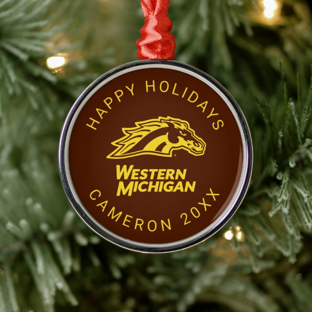 Western Michigan | Broncos Metal Ornament (Tree)